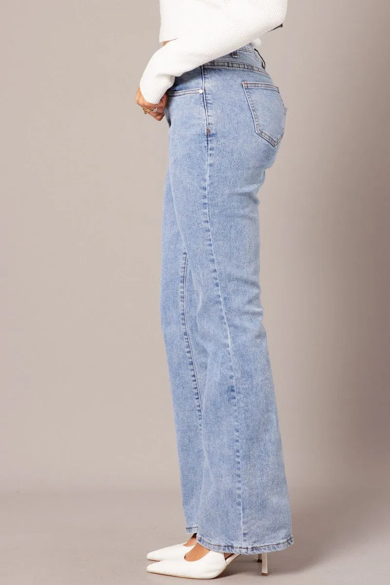 Denim Flare Jean Mid Rise sold by Ally Fashion product image thumbnail 4