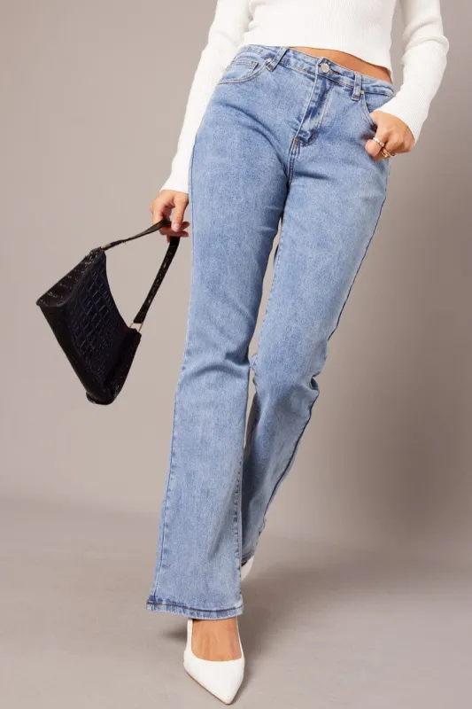 Denim Flare Jean Mid Rise sold by Ally Fashion