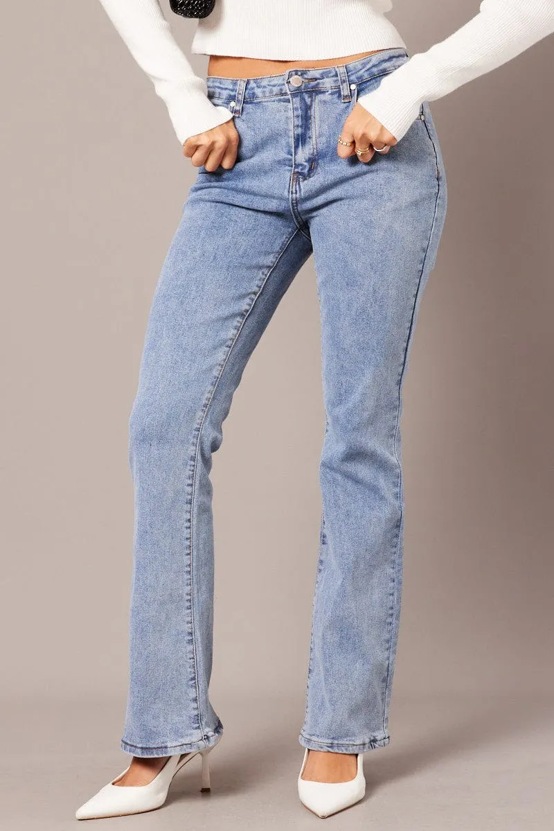 Denim Flare Jean Mid Rise sold by Ally Fashion product image thumbnail 3