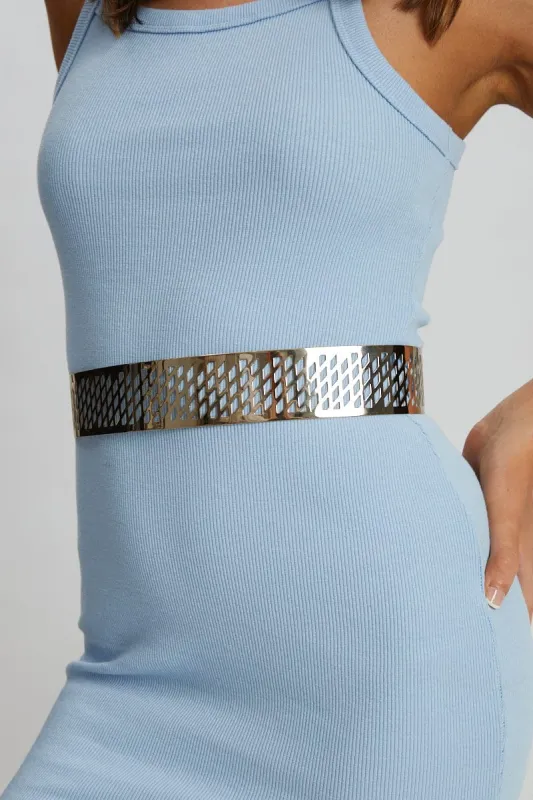 Metallic Patterned Metal Belt sold by Ally Fashion
