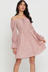 Print Mini Dress Long Sleeve sold by Ally Fashion