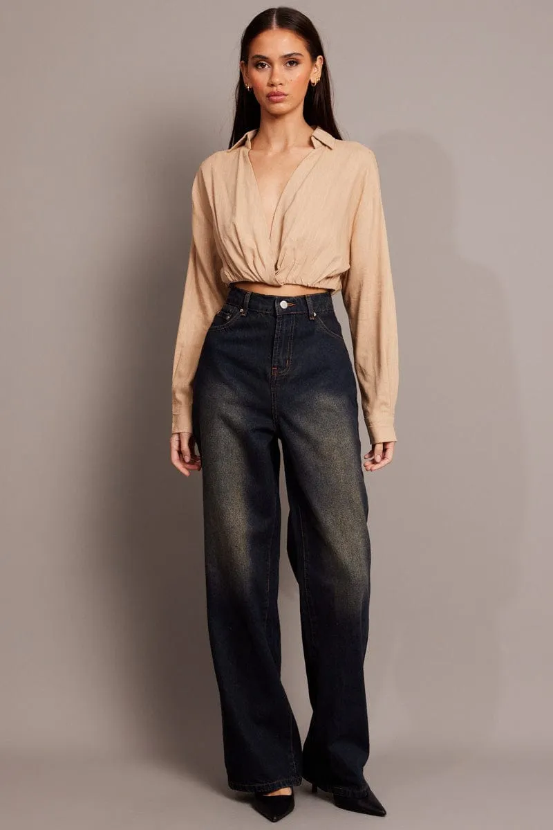 Denim Wide Leg Jean High Rise sold by Ally Fashion product image thumbnail 2