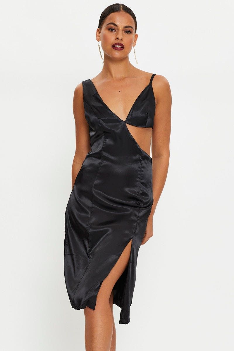 Black Cut Out Midi Dress sold by Ally Fashion product image thumbnail 3