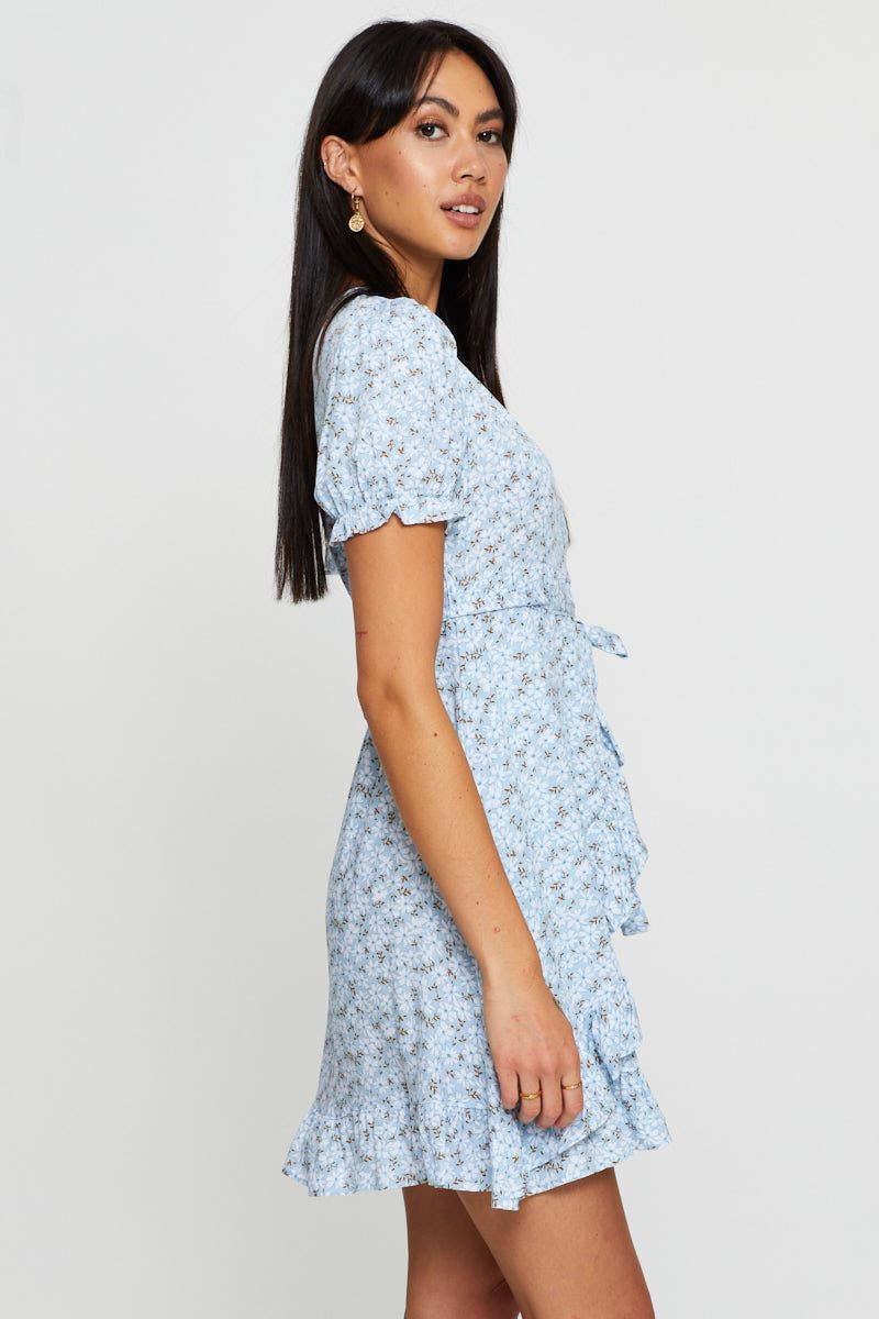 Print Mini Dress Short Sleeve Fit And Flare sold by Ally Fashion product image thumbnail 4