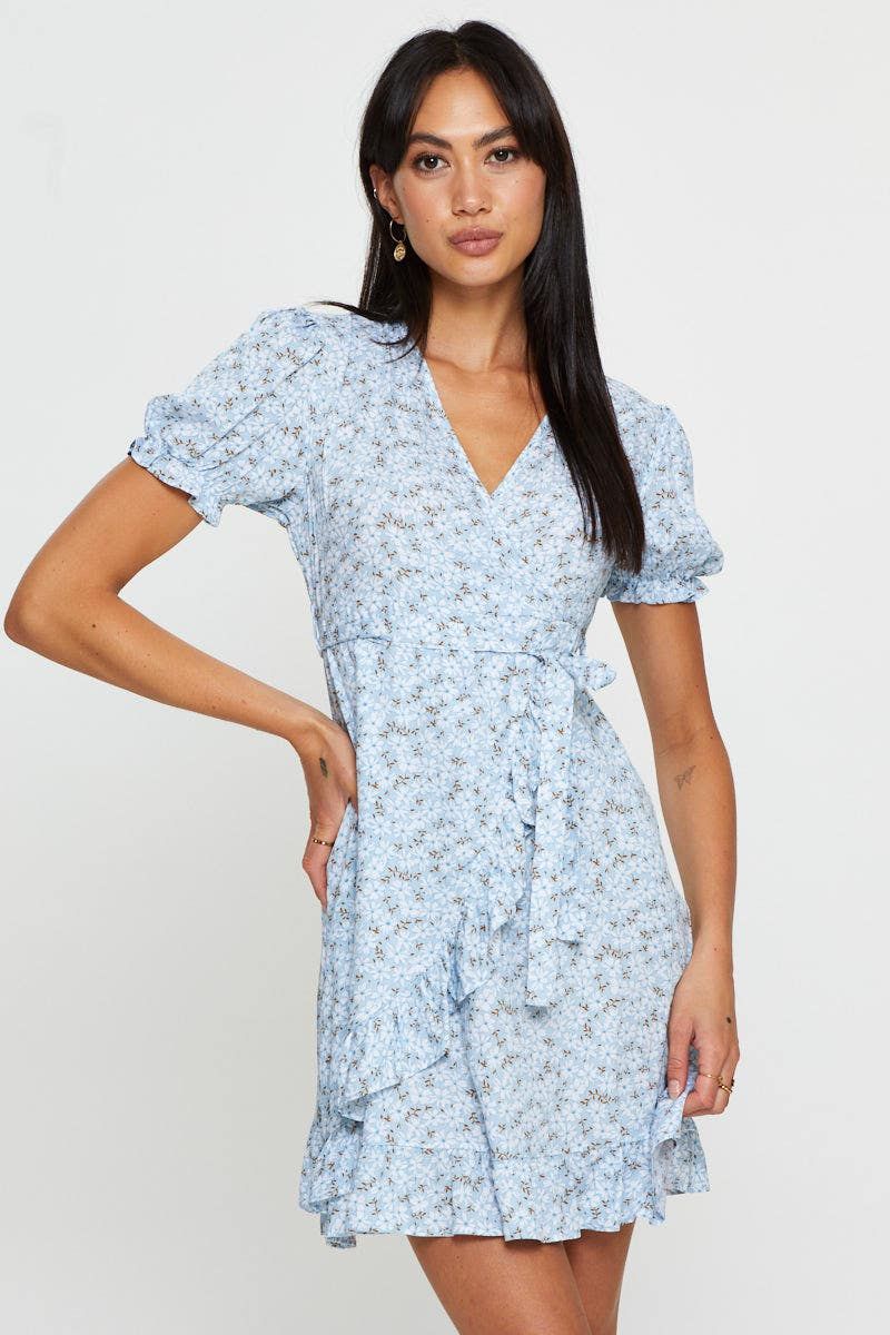 Print Mini Dress Short Sleeve Fit And Flare sold by Ally Fashion product image thumbnail 3