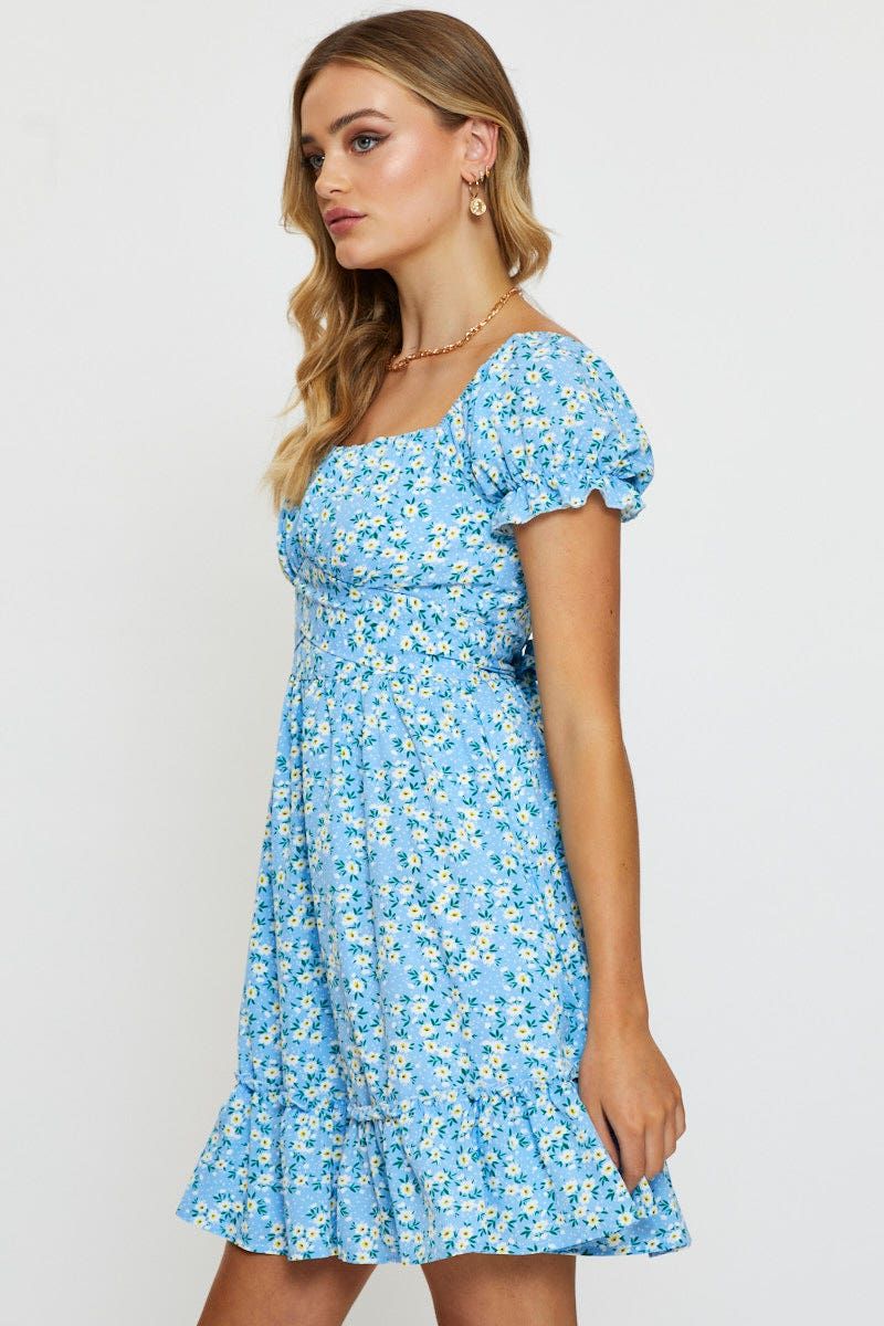 Print Mini Dress Short Sleeve sold by Ally Fashion product image thumbnail 4