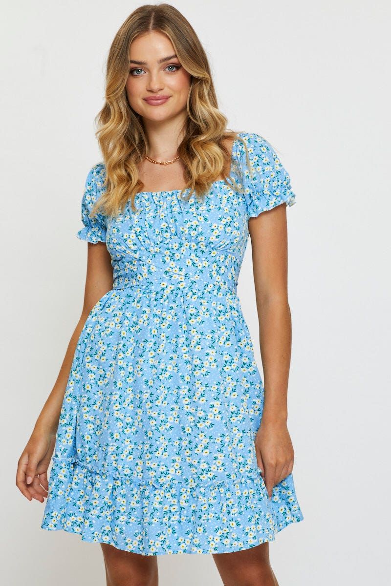 Print Mini Dress Short Sleeve sold by Ally Fashion product image thumbnail 3