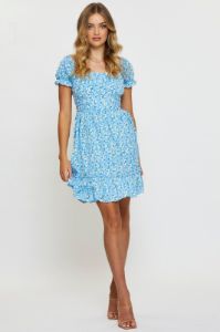 Print Mini Dress Short Sleeve sold by Ally Fashion
