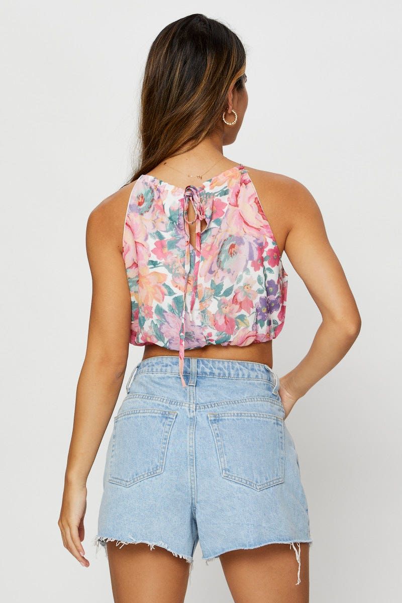 Print Halter Top Crop sold by Ally Fashion product image thumbnail 5