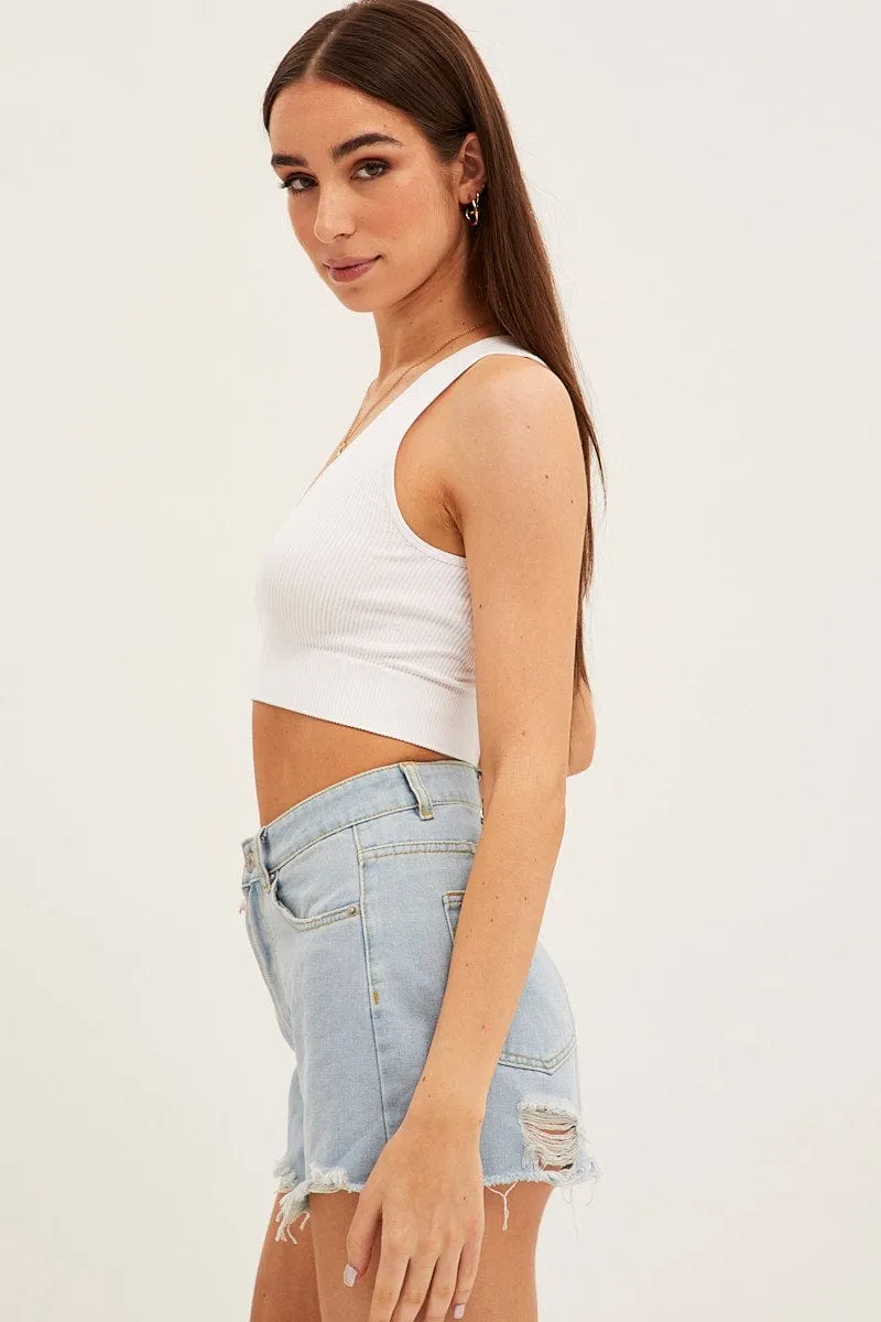 White Tank Top Sleeveless Seamless sold by Ally Fashion product image thumbnail 4