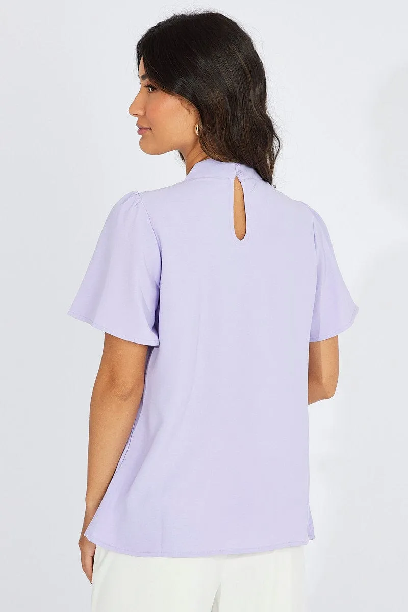 Purple Top Short Sleeve sold by Ally Fashion product image thumbnail 5