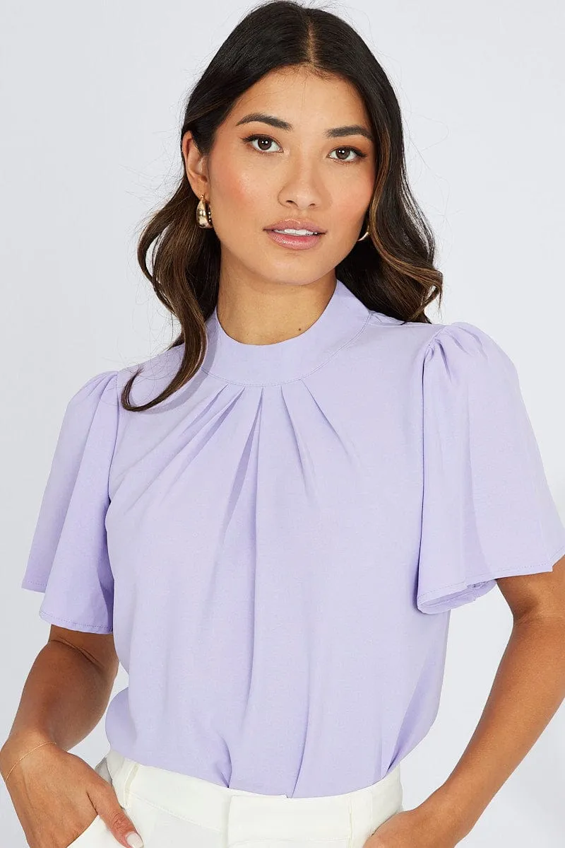 Purple Top Short Sleeve sold by Ally Fashion product image thumbnail 2