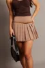 Brown Tennis Skirt Mini Belted sold by Ally Fashion