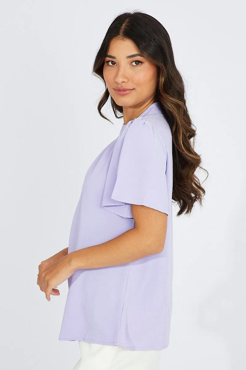 Purple Top Short Sleeve sold by Ally Fashion product image thumbnail 4