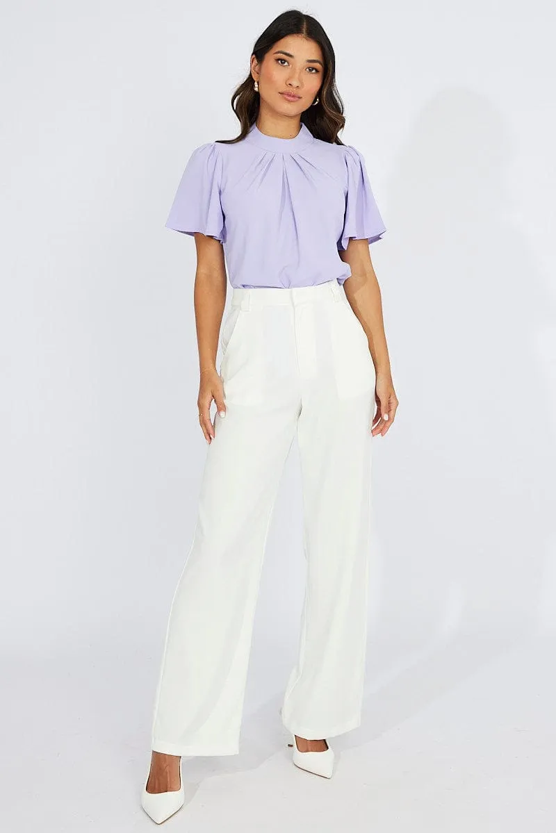Purple Top Short Sleeve sold by Ally Fashion