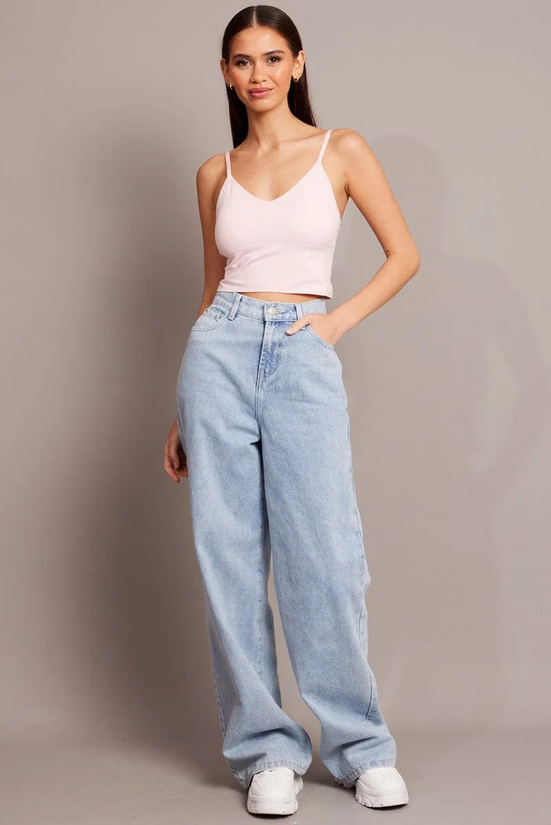 Pink Crop Singlet Top Seamless sold by Ally Fashion product image thumbnail 2