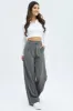 Grey Wide Leg Pants Low Rise sold by Ally Fashion