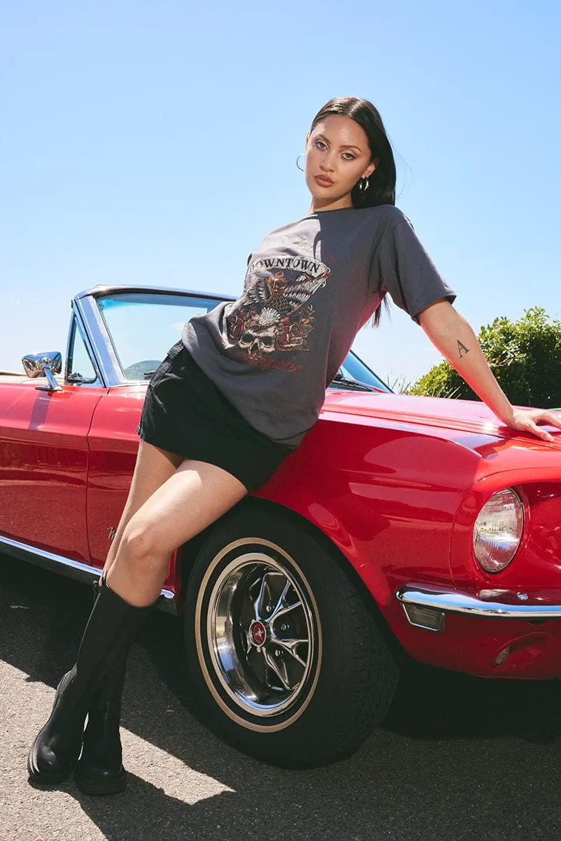 Black Graphic Tee Los Angeles Vintage sold by Ally Fashion