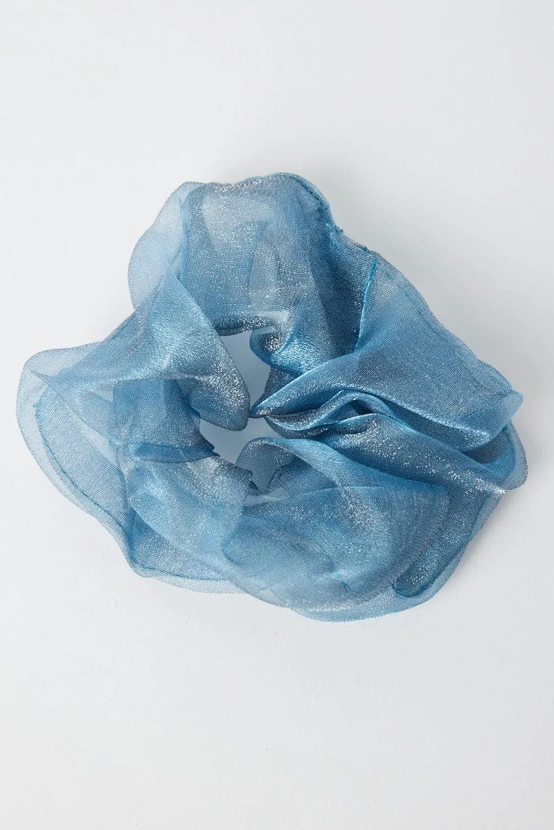 Blue Organza Scrunchie sold by Ally Fashion