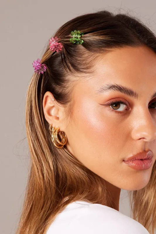 Multi 9 pack Daisy Claw Clips sold by Ally Fashion