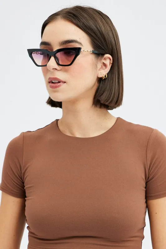Black Cat Eye Sunglasses made by Ally Fashion