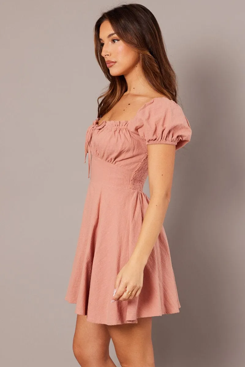 Pink Fit And Flare Dress Mini sold by Ally Fashion product image thumbnail 4