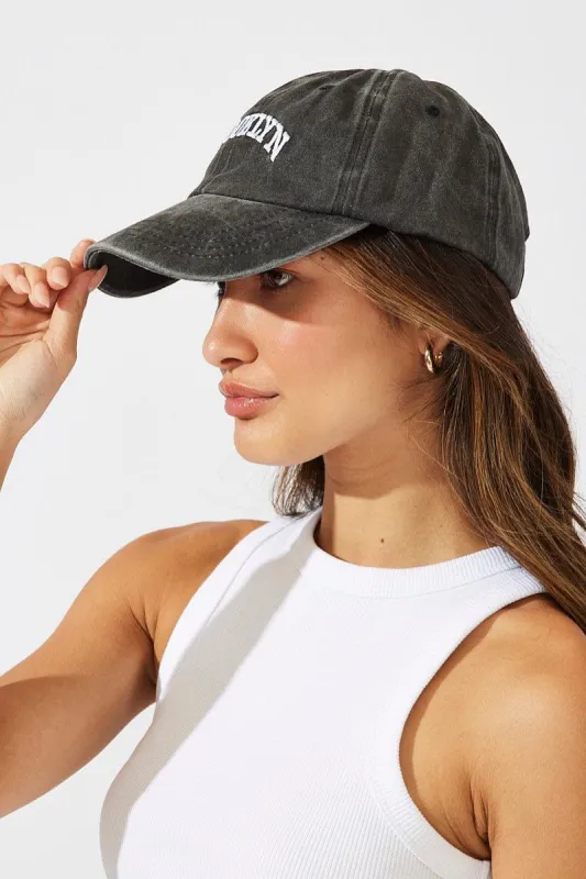 Black Brooklyn Dad Cap sold by Ally Fashion