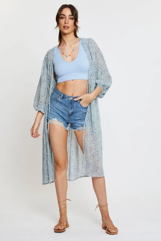 Print Relaxed Kimono Short Sleeve sold by Ally Fashion