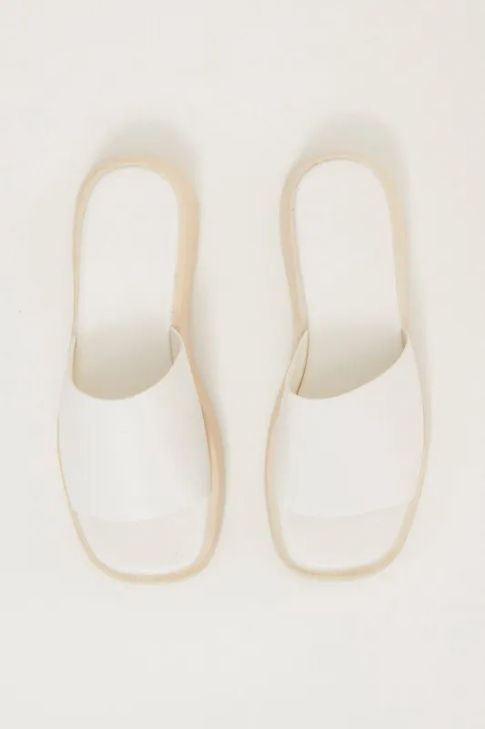 White Wedge Slide Sandals sold by Ally Fashion