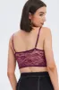 Purple Corset Top Sleeveless Sweetheart Crop Garter Lace sold by Ally Fashion