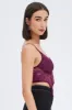 Purple Corset Top Sleeveless Sweetheart Crop Garter Lace sold by Ally Fashion