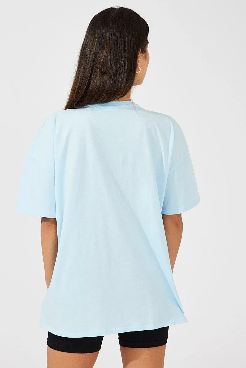 Blue Eagle Graphic Oversized T-shirt Short Sleeve Tee sold by Ally Fashion product image thumbnail 5