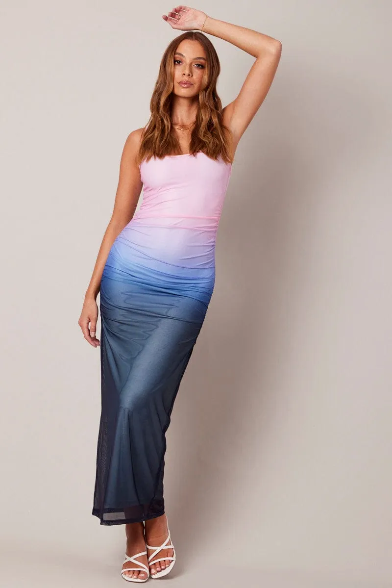 Pink Bodycon Dress Ombre Singlet Maxi sold by Ally Fashion