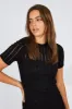 Black Knit Maxi Dress Crochet Short Sleeve sold by Ally Fashion