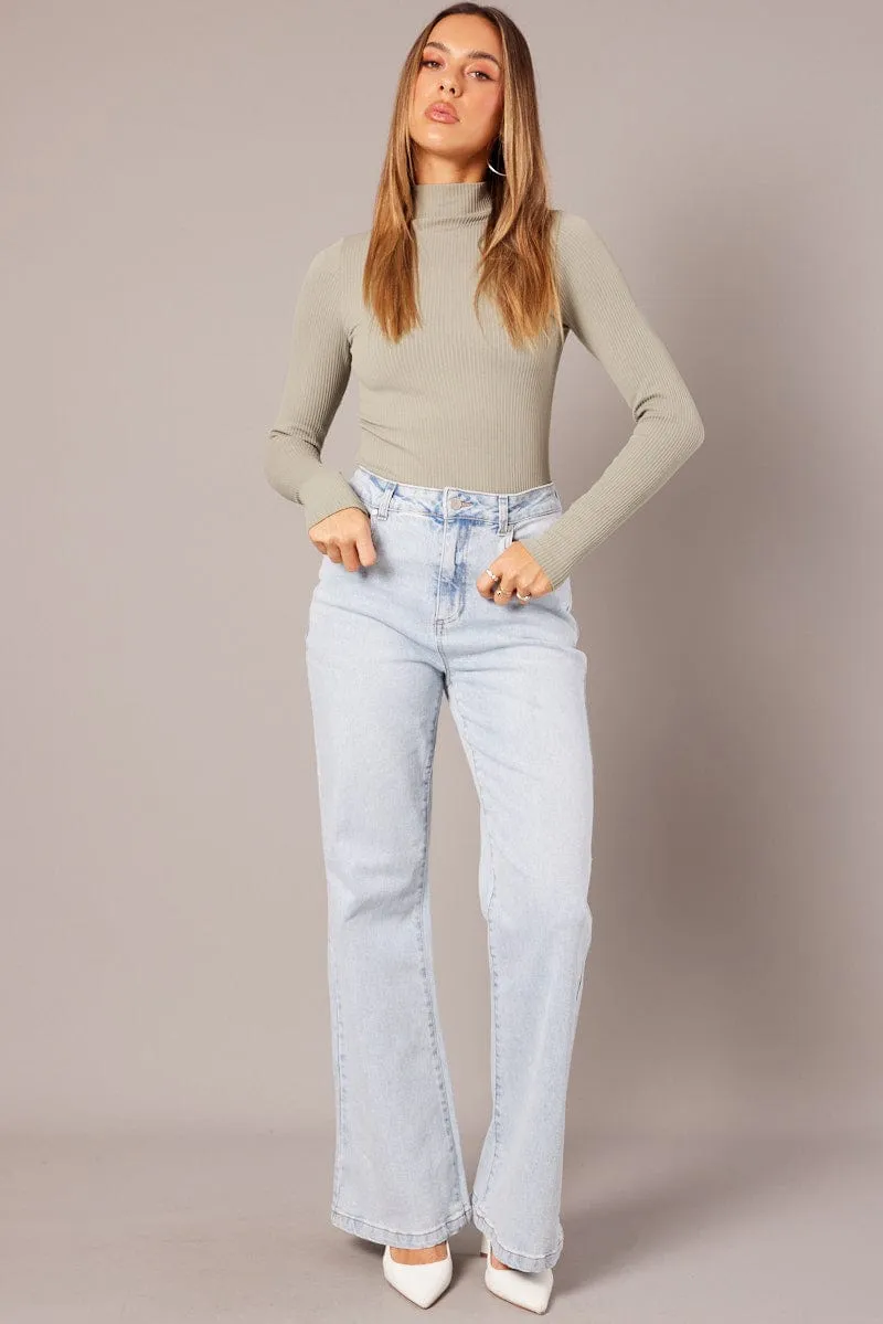 Denim Wide Leg Jean High Rise sold by Ally Fashion product image thumbnail 2
