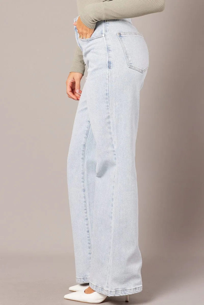 Denim Wide Leg Jean High Rise sold by Ally Fashion product image thumbnail 4