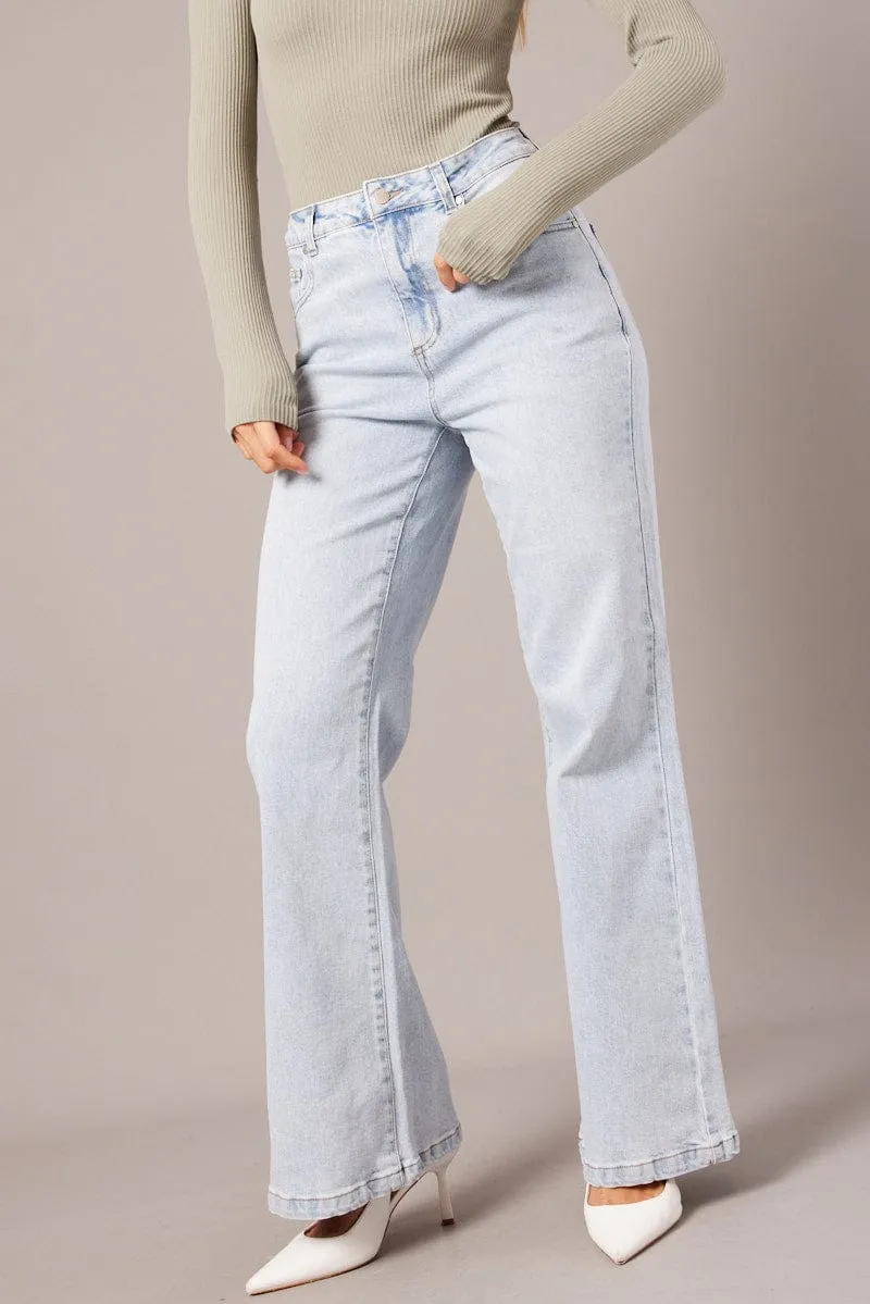 Denim Wide Leg Jean High Rise sold by Ally Fashion