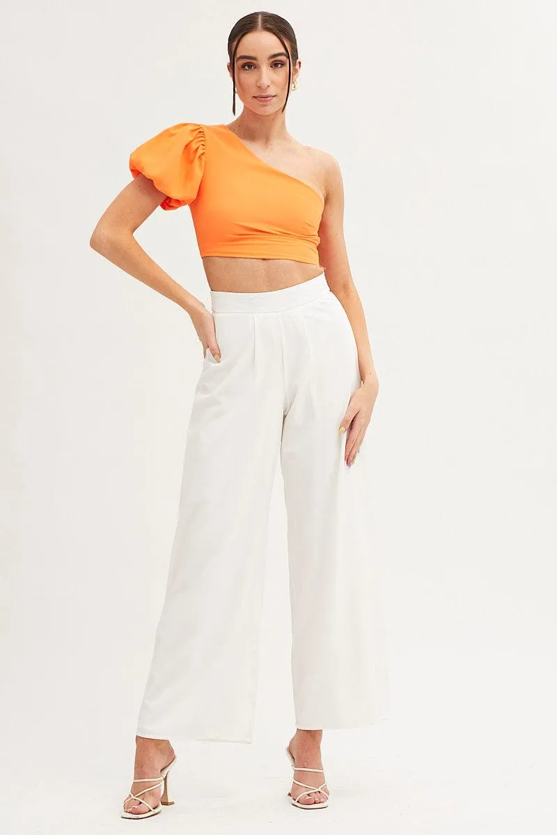 Orange One Shoulder Crop Top sold by Ally Fashion product image thumbnail 2