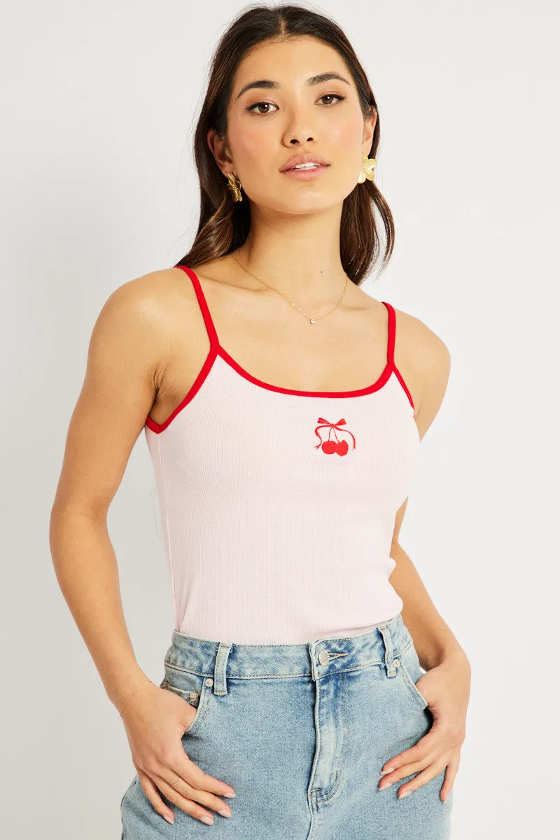 Pink Graphic Singlet Top sold by Ally Fashion product image thumbnail 3