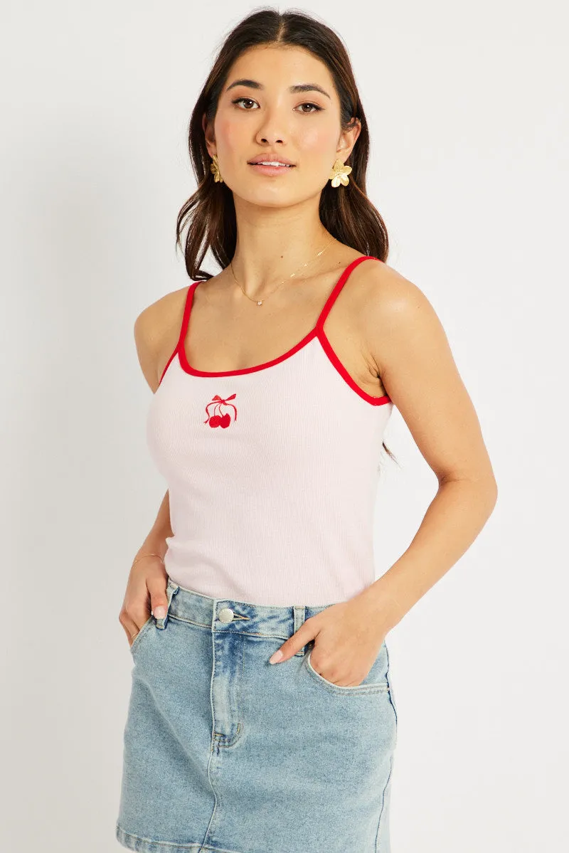 Pink Graphic Singlet Top sold by Ally Fashion product image thumbnail 4