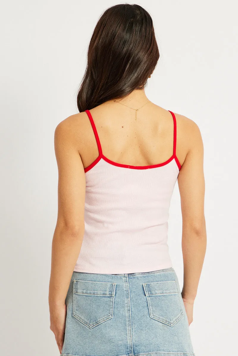 Pink Graphic Singlet Top sold by Ally Fashion product image thumbnail 5