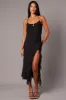 Black Bodycon Dress Sleeveless Ruffle Mesh sold by Ally Fashion
