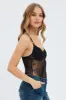 Black Lace One Piece Bodysuit sold by Ally Fashion