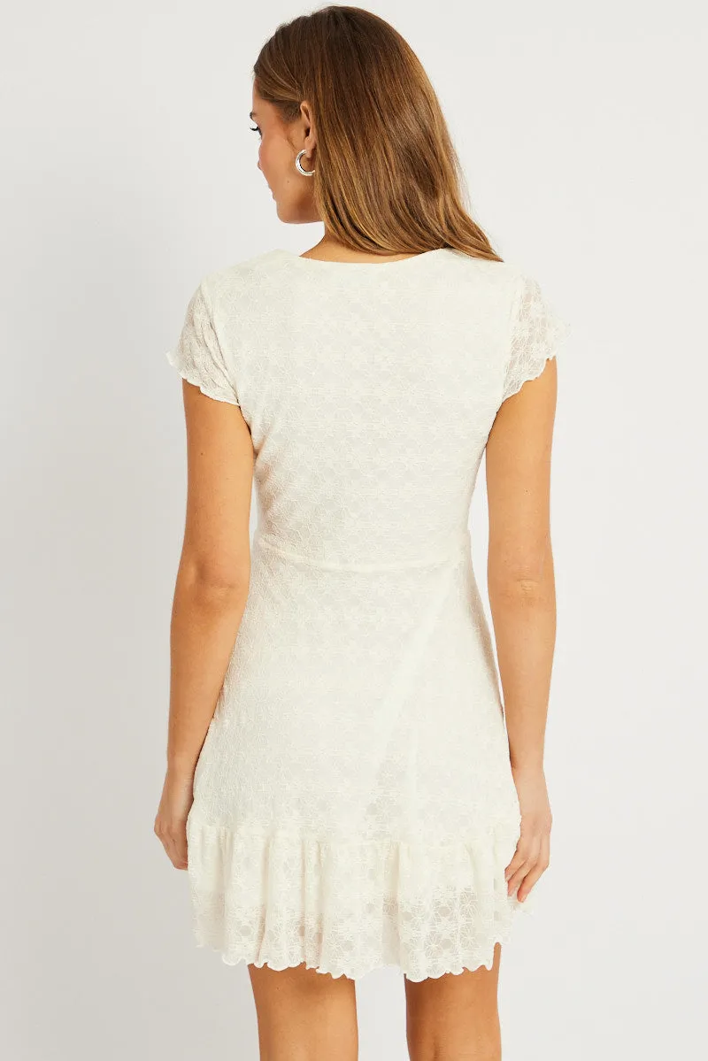 White Mini Dress Lace sold by Ally Fashion product image thumbnail 5