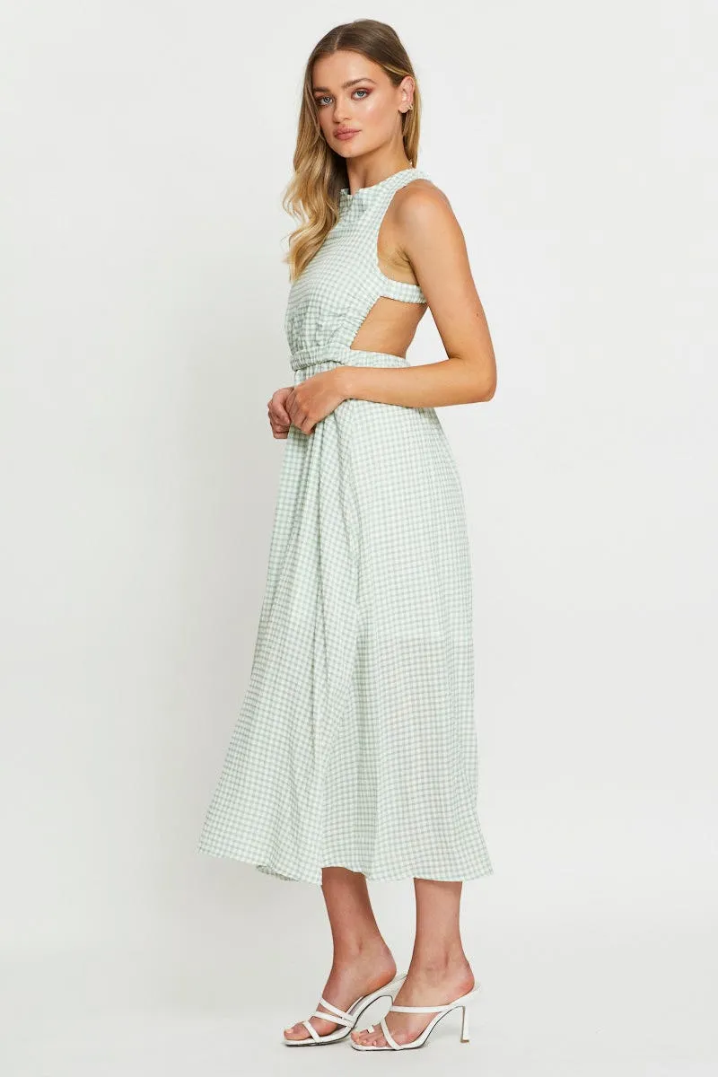 Check Maxi Dress Sleeveless sold by Ally Fashion product image thumbnail 4