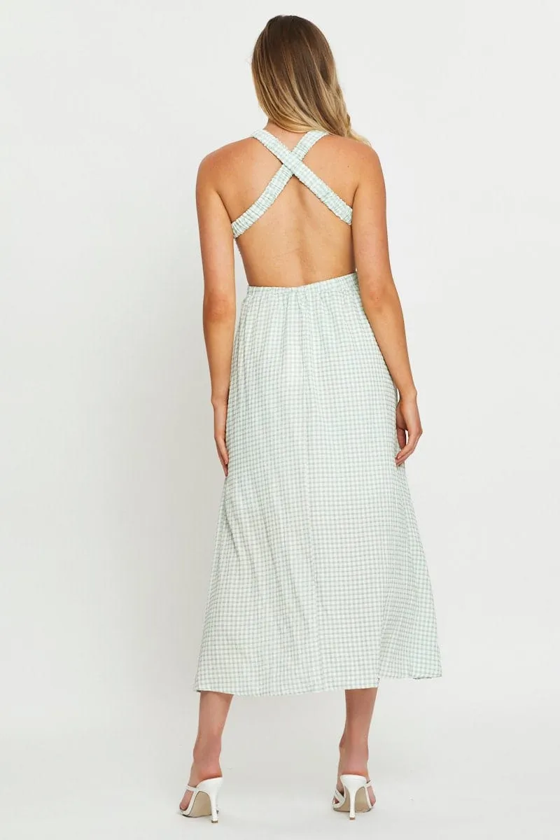 Check Maxi Dress Sleeveless sold by Ally Fashion product image thumbnail 5