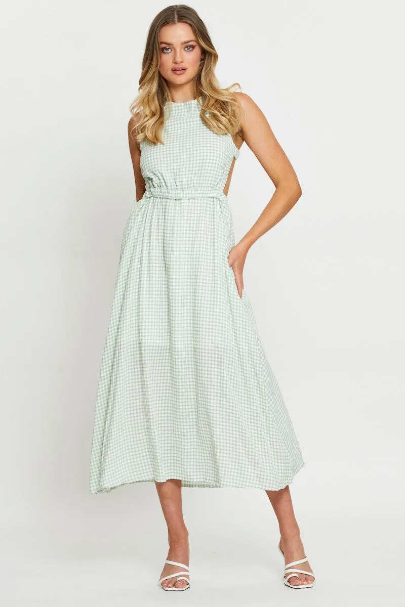 Check Maxi Dress Sleeveless sold by Ally Fashion product image thumbnail 3