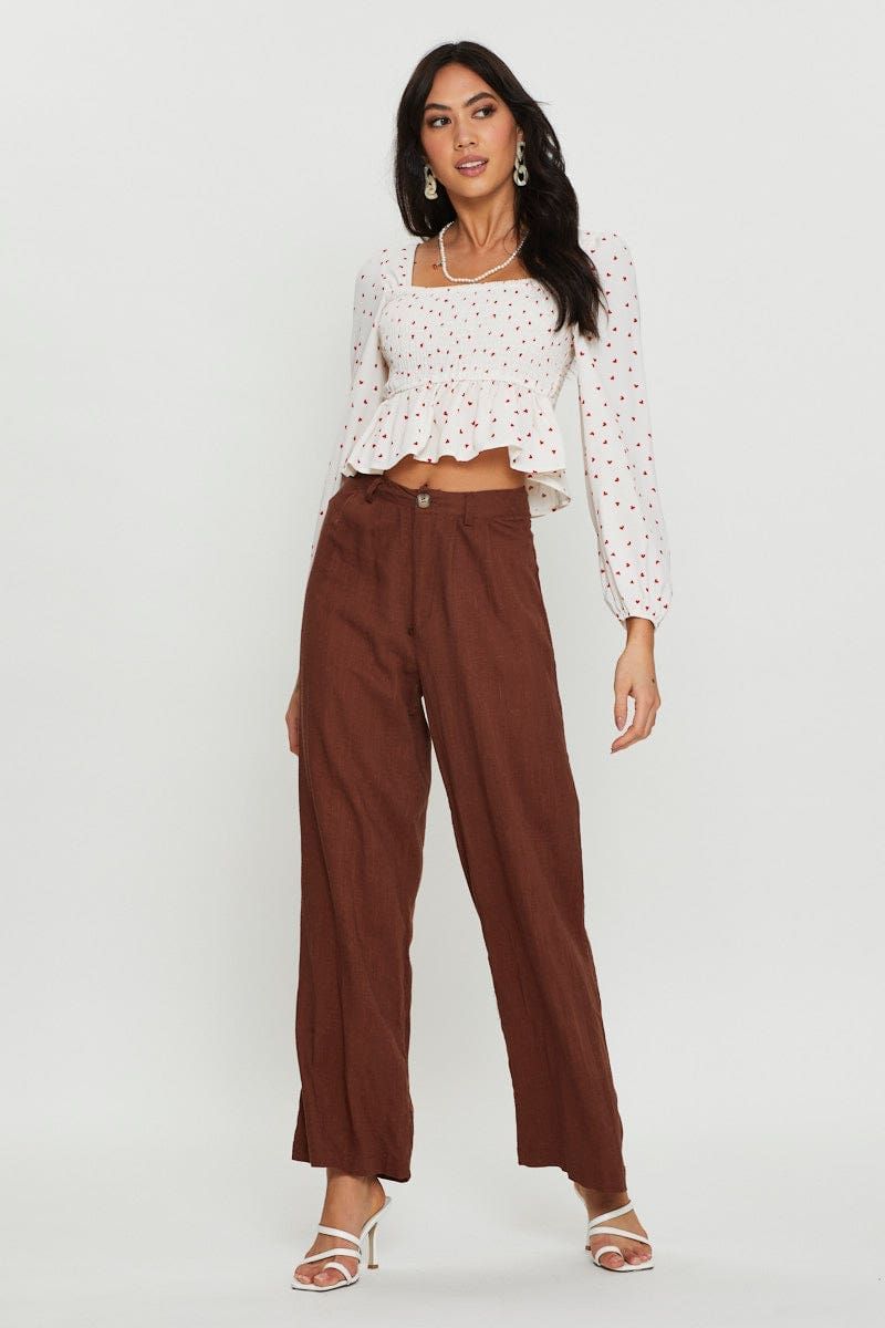 Print Crop Top Long Sleeve sold by Ally Fashion product image thumbnail 2