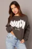 Grey Graphic Sweater Long Sleeve sold by Ally Fashion