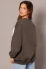 Grey Graphic Sweater Long Sleeve sold by Ally Fashion